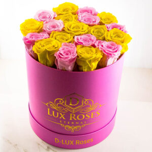 Large Round Box Preserved Roses (Customizable)