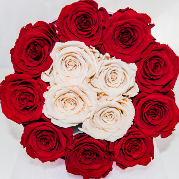 Medium Round Box Preserved Roses (Customizable) - Image 7