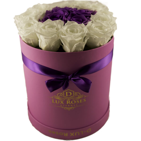 Medium Round Box Preserved Roses (Customizable) - Image 6