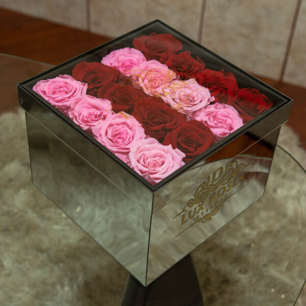 Mirror Box Medium Cube Preserved Roses  (Customizable) - Image 8