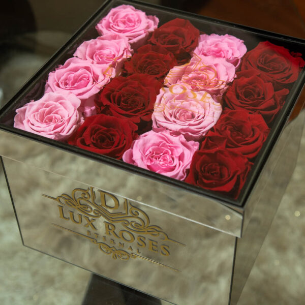 Mirror Box Medium Cube Preserved Roses  (Customizable) - Image 5
